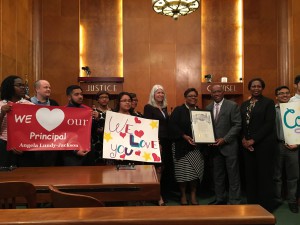 The Houston City Council proclaimed Feb. 23, 2106, as Angela Lundy-Jackson Day to honor her work as principal of North Houston Early College HS.