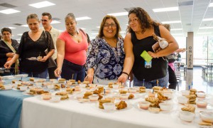 Nutrition Services cafeteria managers had the chance to sample many of the new menu items they'll be serving to HISD students this year during the department's annual in-service training.