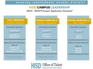 Principal application schedule for SY 2023-2024 | HISD | Employee News