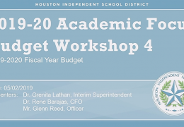 Budget Workshop May 2, 2019