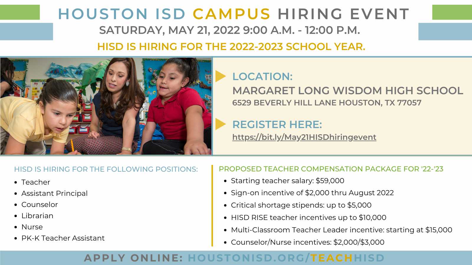 HISD hiring event May 21 open to all candidates News Blog