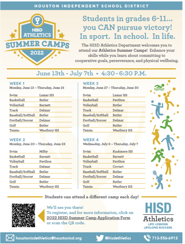 HISD Athletics to host free summer camps for students News Blog