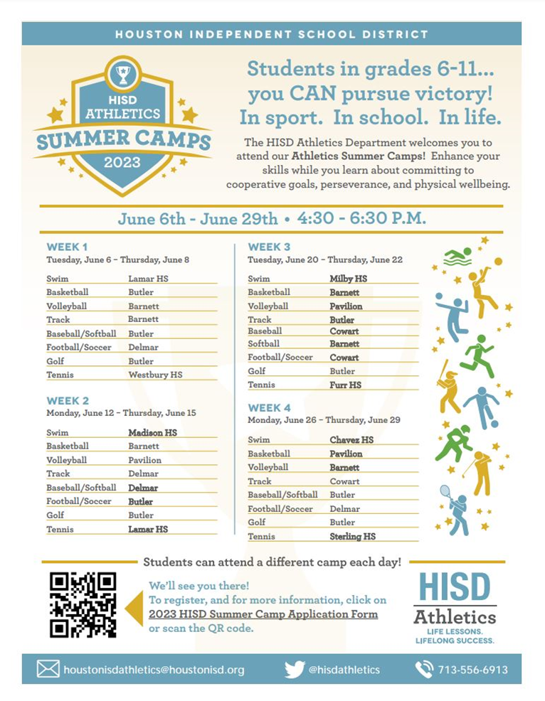 HISD Athletics to host free summer camps for students News Blog