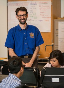 Vladimir Lopez teaches Physics at East Early College High School, April 27, 2015.
